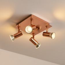 4 Way Ceiling Spot Light Fitting LED GU10 Adjustable Kitchen Spotlight Bar Lamp