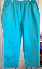 XLP D  CO. DENIM  CO. AQUA BLUE PULLON PANTS COTTON SPANDEX 2 POCKETS MY03