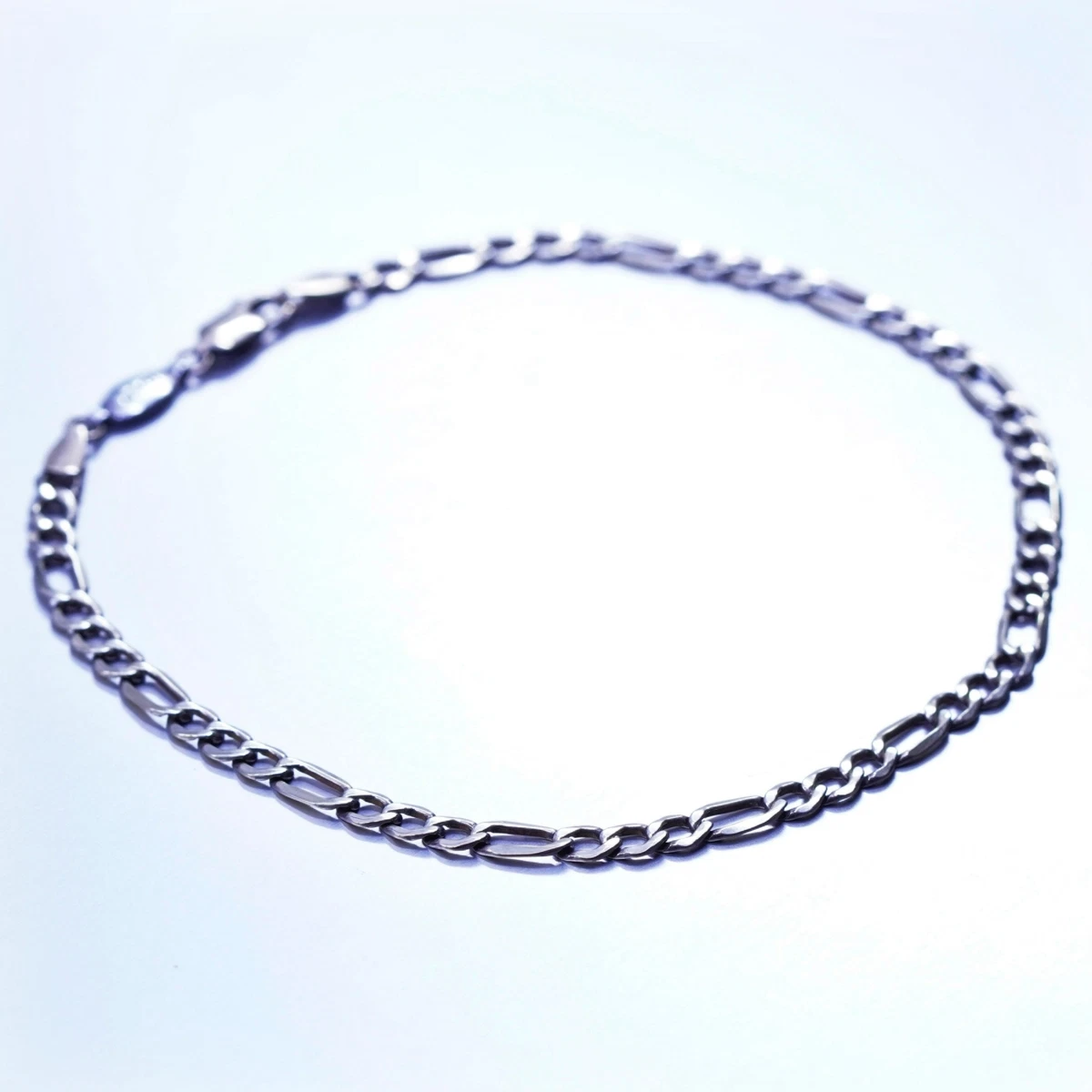 10.5 Piercing Pagoda 2 25 14K gold Sterling 925 silver figaro bracelet anklet