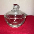 Vintage Anchor Hocking Trinket Dish With Lid- 4” Diameter- Estate Find