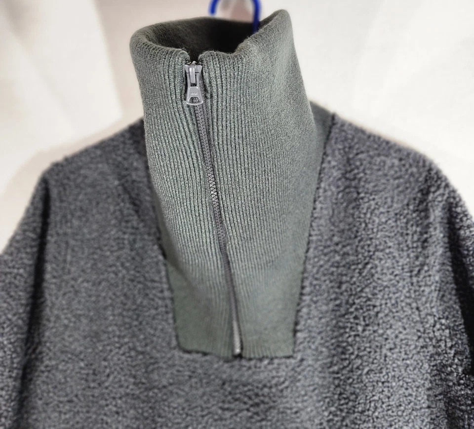 Pullover Lands End para mujer talla grande gris pequeño cálido informal acogedor bolsillo al aire libre Foto 3 de 4