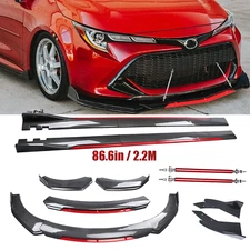 For Toyota Corolla XLE Front Bumper Lip Spoiler Splitter Side Skirt Carbon F