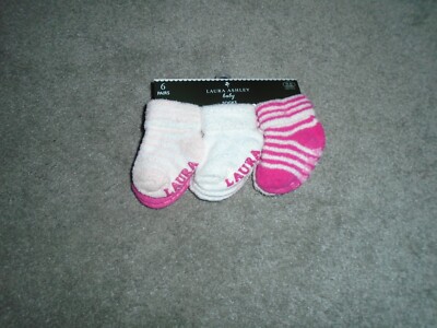 Laura Ashley Baby Socks Pairs Size 0-6 Months New With Tags