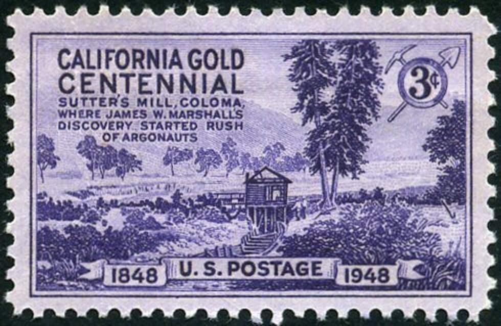 ⭐︎ ゴールドラッシュ USA 1948 - California Gold Rush Centennial, 1848-1948 - MNH Stamp