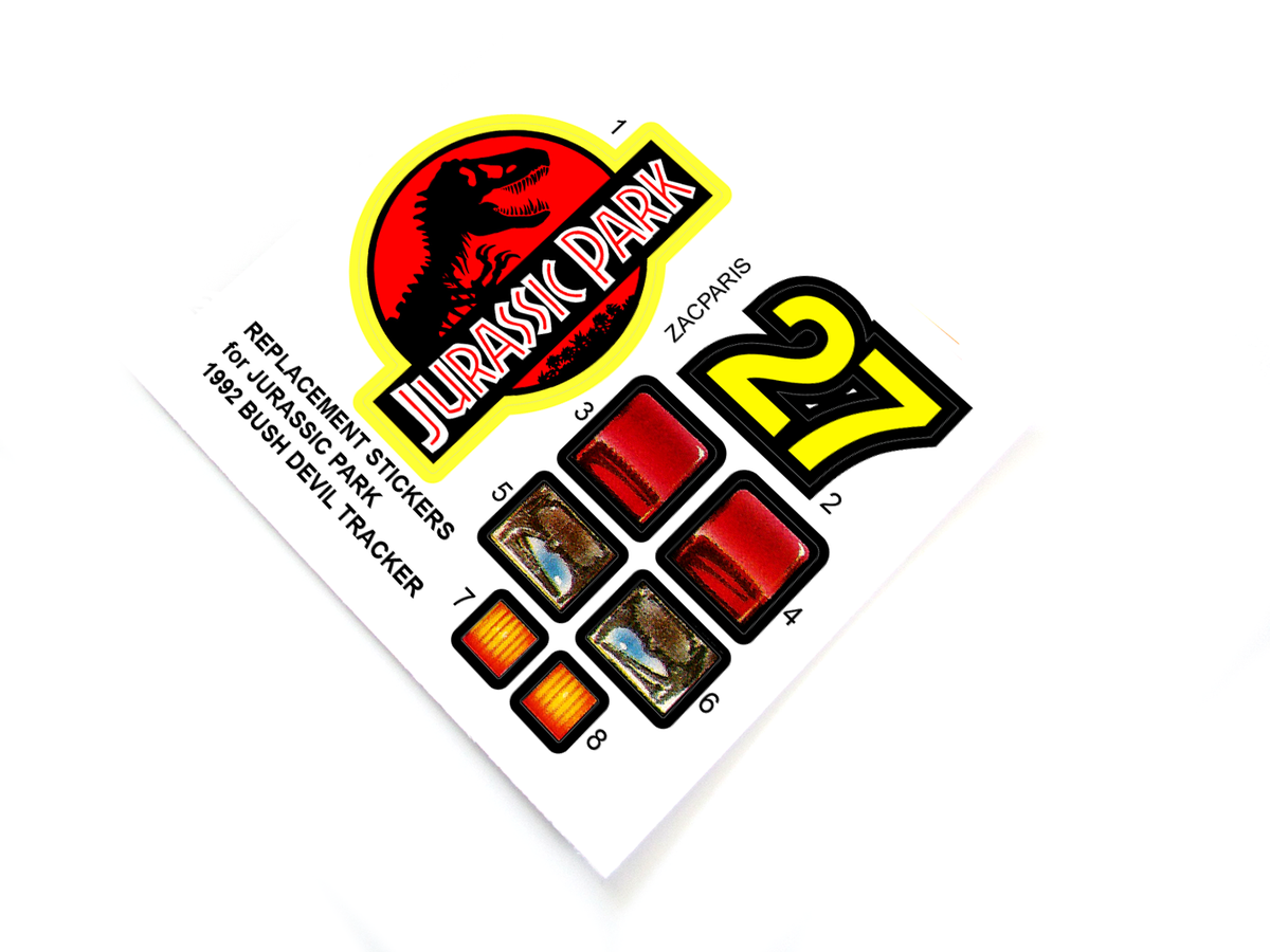 JURASSIC BOYS 自主制作CD 2枚セット 1枚欠け希少 廃盤 Custom Kenner 1992 Jurassic Park Bush Devil Tracker stickers | eBay