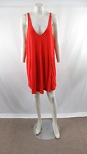 NWD Free People Beach Women's Red Sleeveless Tunic Dress Size S #OS251