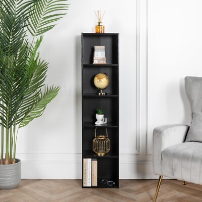 5 Würfel Bücherregal Schwarz Holz Aufbewahrung Organizer Holzregal Offen Buch