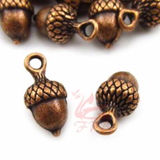 Acorn Charms - 5/10/20 Autumn Wholesale Antiqued Copper 18mm Pendants CC5470