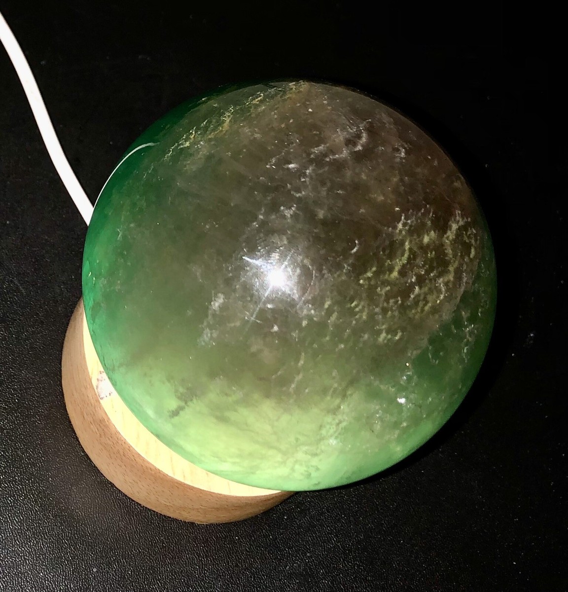 72.5 mm Mexican Fluorite Crystal Sphere 1.65 Lbs Perfect W/ USB