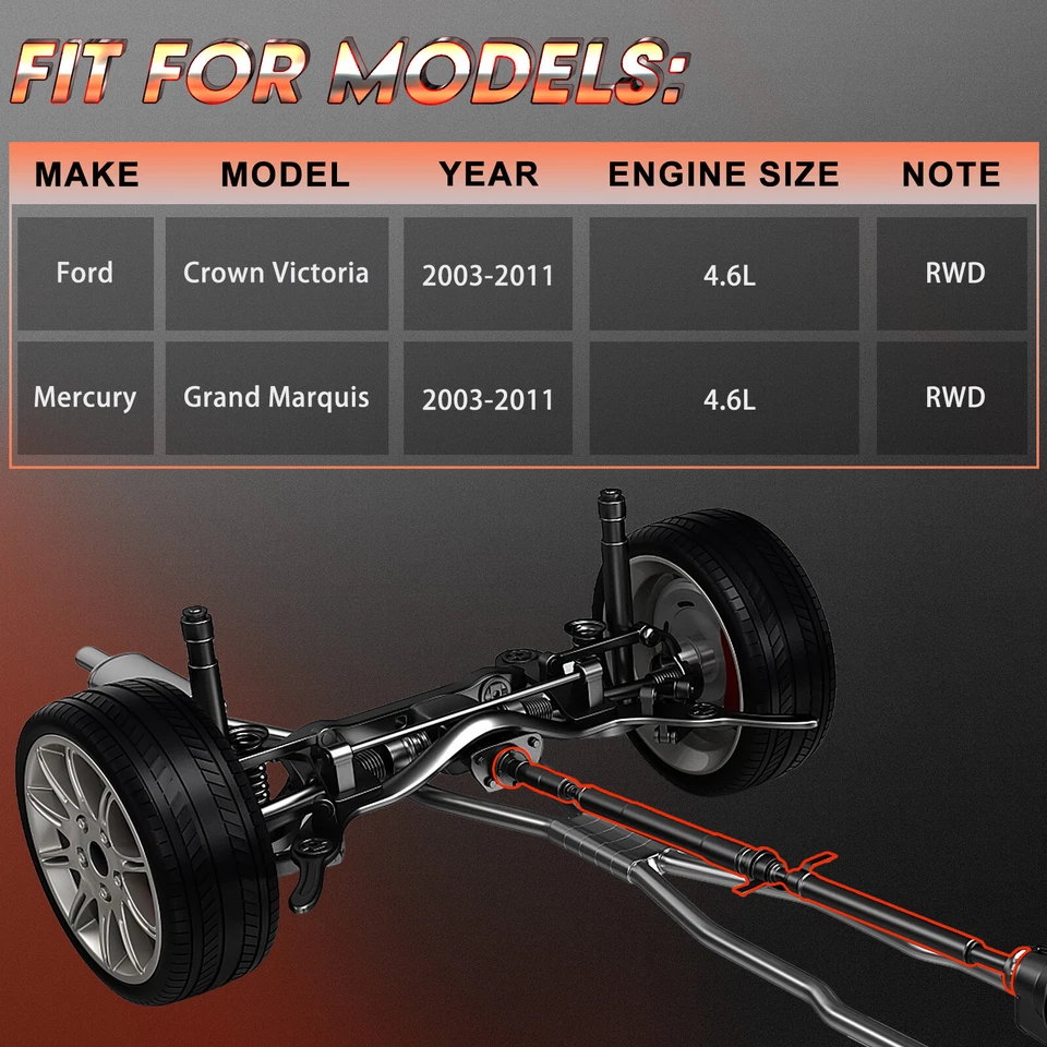 Rear Driveshaft Prop Shaft Assembly for Ford Crown Victoria Grand Marquis RWD Foto 4 de 4