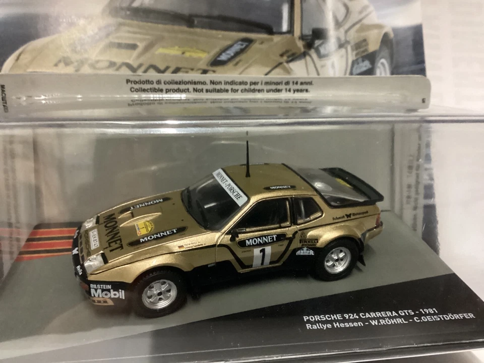 IXO PORSCHE 924 CARRERA GTS  1981  Rally Hessen , die-cast 1/43, Nuova in teca - Immagine 2 di 4