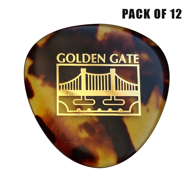 Golden Gate MP12 Deluxe Tortoise Style Mandolin Pick Rounded