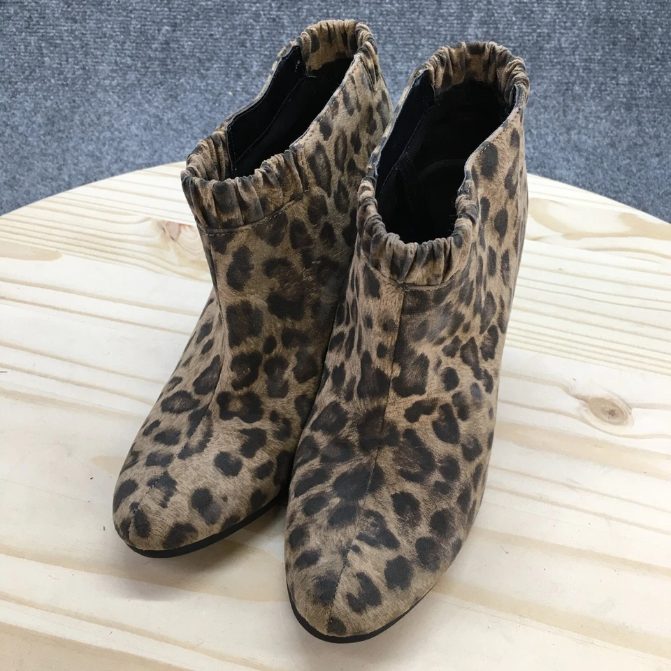 Sam And Libby Botas Mujer 5.5 Estampado Animal Tacones Botín Marrón Imitación Cuero Foto 3 de 4