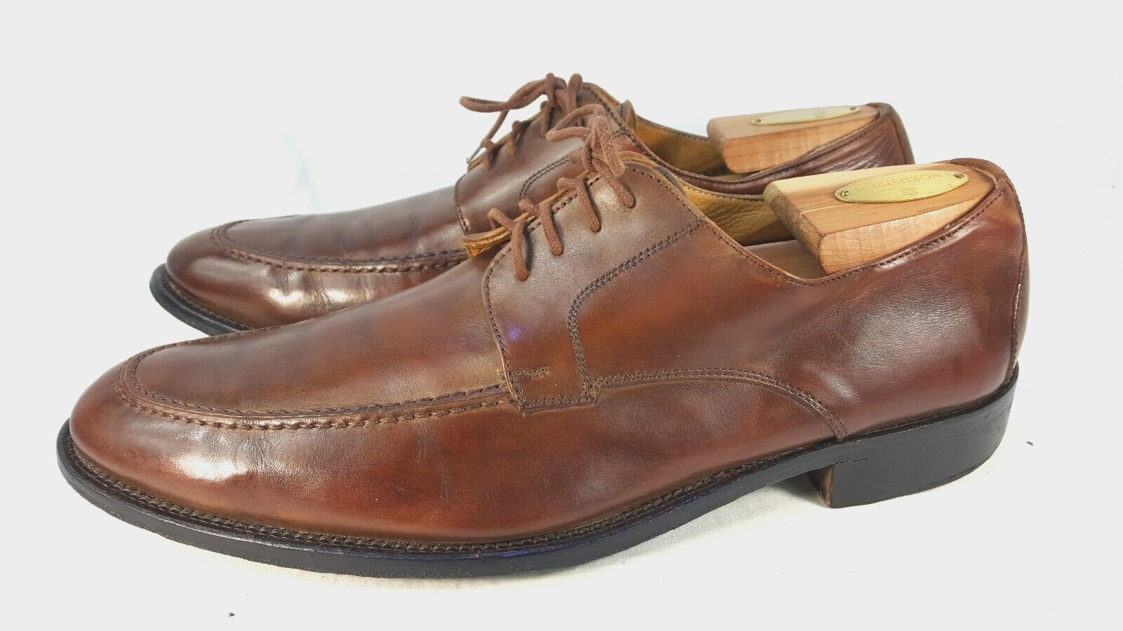 SAOLA Oxford Mercanti Fiorentini in pelle marrone uomo taglia 11 Made in Italy