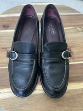 Coach Women  s Black Leather Loafers Size 7.5 B Kaylee
