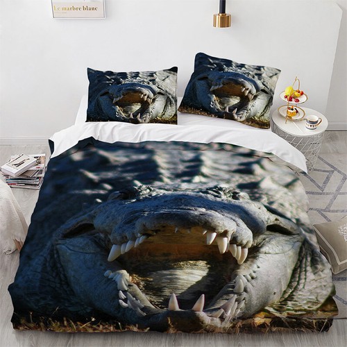 3D Animal Crocodile Series Digital Printed Bed Cover Pillowcase Bedding - Picture 17 of 31