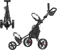 Caddylite 11.5 V3 3 Wheel Golf Push Cart - Superlite Deluxe, Lightweight, Easy t