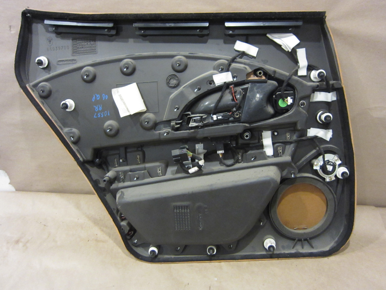 Maserati Quattroporte RH Rear Interior Door Panel. Tan Color - Part# 66939700