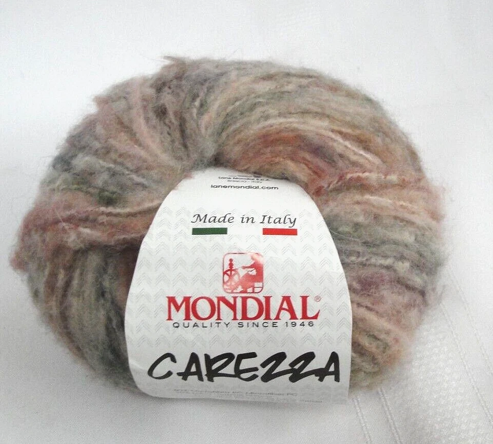Hilo Mondial~CAREZZA~#898 60% Microfibra PC, 30% Lana Virgen-50g ~ Estilo Mohair Foto 2 de 4
