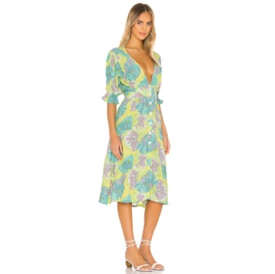 knee length dresses for ladies Goldie Floral Off White Rafa Midi Dress main image 1