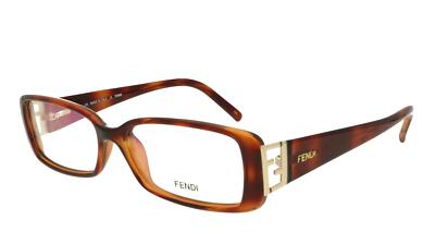 Fendi Brown Signature Logo Optical Reading Frames Glasses FENDI Womens Designer Eyeglass Frame Glasses Red Tortoise  main image 2