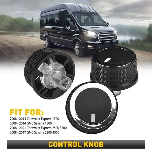 3X 84141127 For 2008-17 Savana Express Van Heater A/C Temp Control Knob 84793085 - Picture 10 of 12