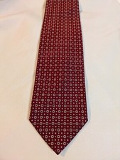 346 Brooks Brother Red Pure Silk Tie Made In USA Woven In Italy Stain Resistant