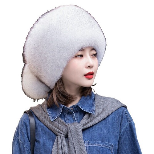 Vtg Lamb Wool Hat Beige Cossack 1950 display picture 1