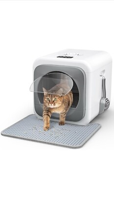 Kotlie Smart Enclosed Cat Litter Box - Odor-Free, Infrared Sensor, Spacious Desi