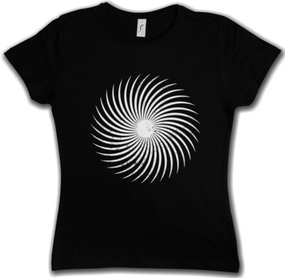 SPIRAL SUN WOMEN T-SHIRT Labyrinth Mystic Hypnotic Esoterik Circle Hypno