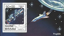 Guinée-bissau Bloc 249 oblitéré 1983 Space