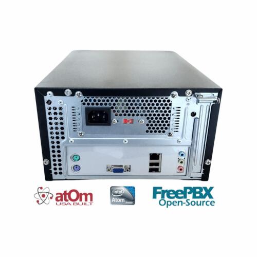 ATOM Asterisk FreePBX Small Office VoIP PBX M804 IP PBX w 2 Polycom Phones FREE - Picture 3 of 7