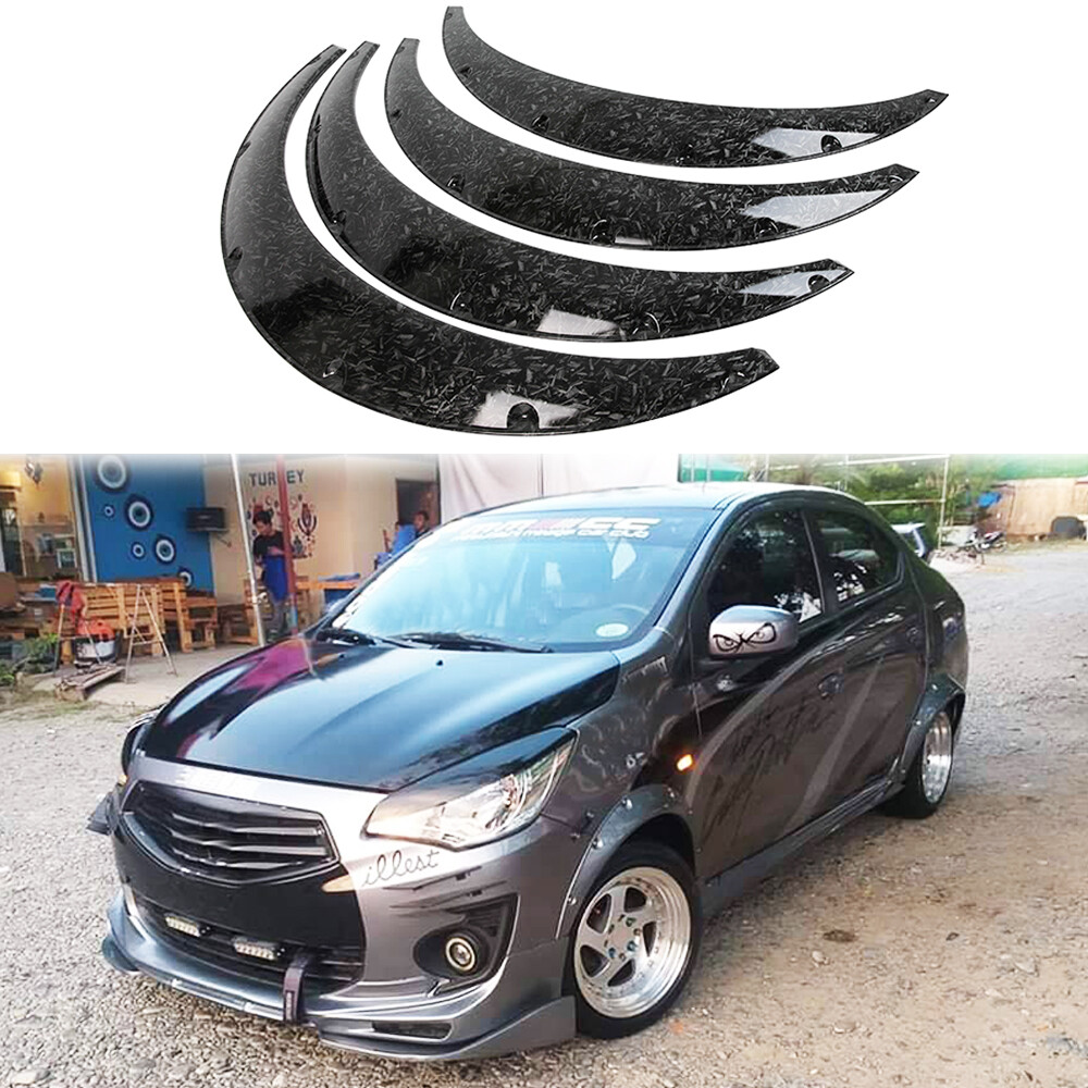 4x Forged Fender Flares Durable Extra Wide Wheel Arches For Mitsubishi Mirage LS