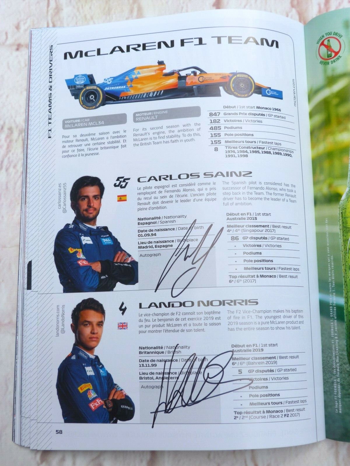 Program hand signed all Pilots Formula 1 MONACO Grand Prix 2019 F1 Monte Carlo In een magazijn