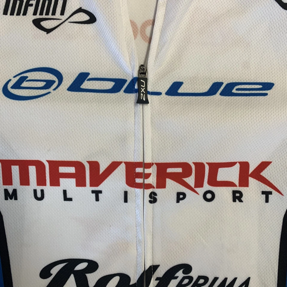 2XU jersey cycling Short Sleeve Women’s Full Zip Maverick Rolf Prima Bollé Sz S - Image 3 of 4