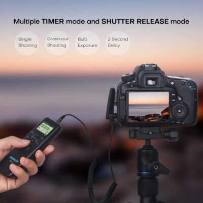 Time Lapse Intervalometer Timer Remote Shutter Release for Canon Sony Nikon Fuji
