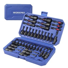 WORKPRO 39-Piece Magnetic Nut Driver Set, Impact Drill Driver Bit 1/4" Hex Shank