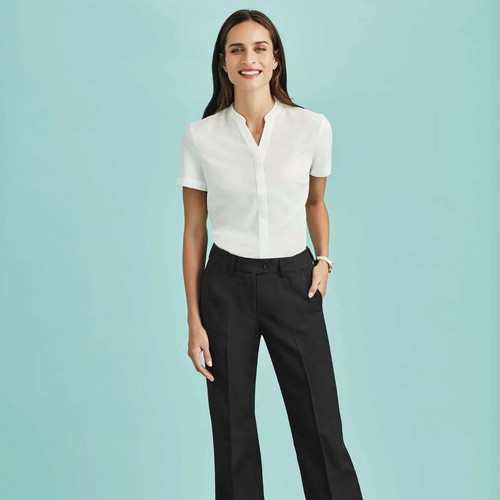 BIZ CORPORATE (style 10111 POLY/BAMBOO)BIZ COOL STRETCH PANTS-NAVY-NEW(6-16) - Picture 2 of 11