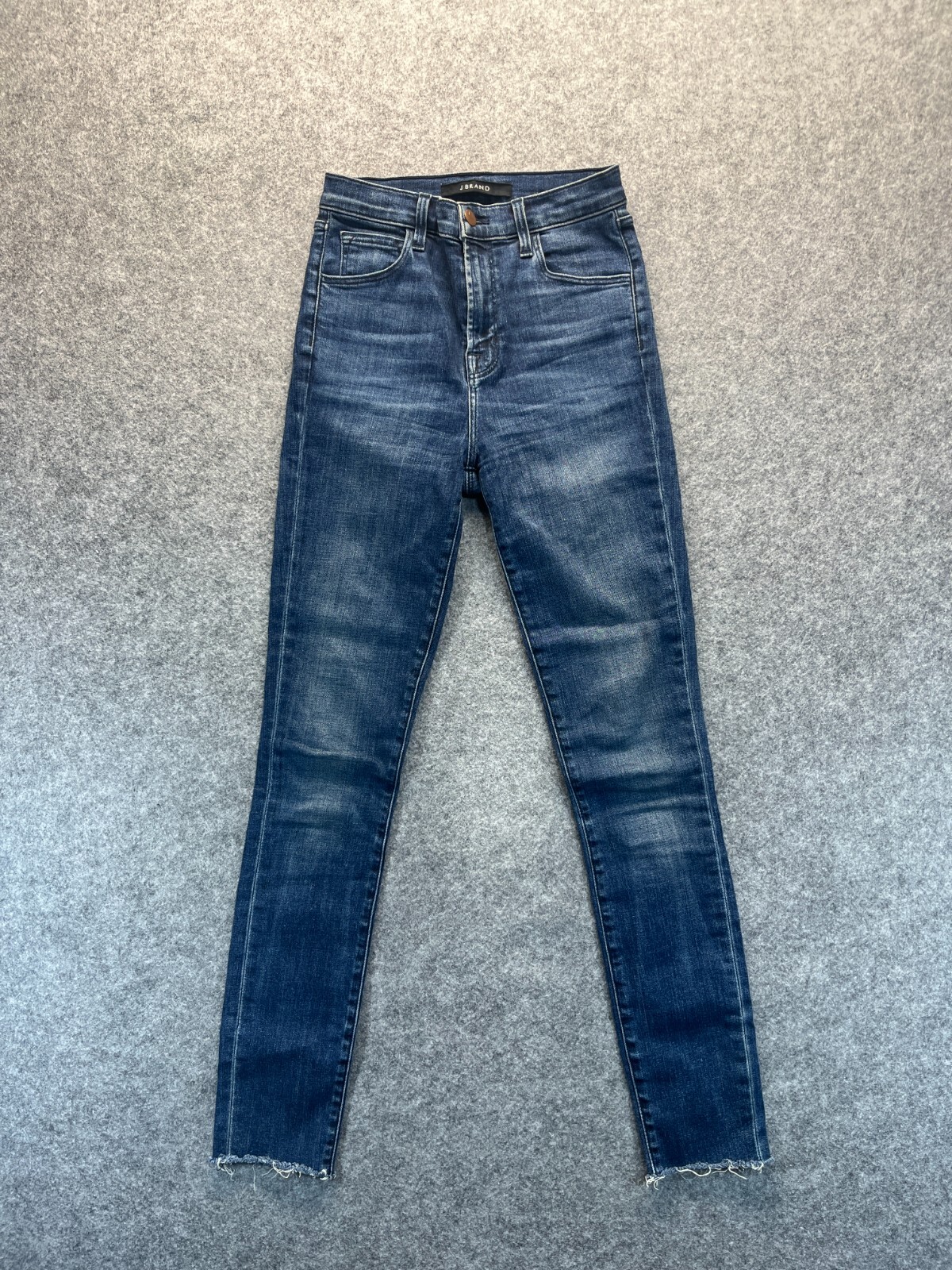 J Brand Jeans Women's 24 Carolina Super High Rise Raw Hem Skinny