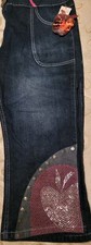  NEW WITH TAGS APPLE BOTTOM Y2K  CAPRI JEANS BY NELLY SIZE SIZE 14 