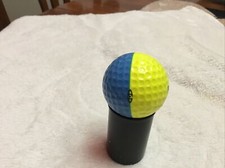 VINTAGE BLUE AND YELLOW PING EYE Karsten GOLF BALL
