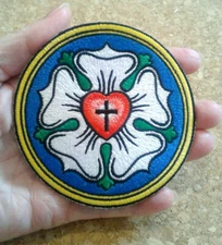 Luther Rose - Lutheran - Faith - Christian - Crafts - Embroidered Iron On Patch