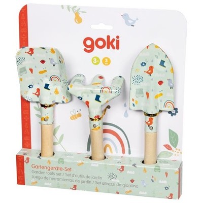 GOKI 63875 Gartengeräte Set Frühling 3 teilig