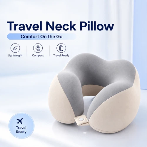 U Shaped Memory Foam Travel Neck Pillow Airplane Flight Car Headrest Cushion