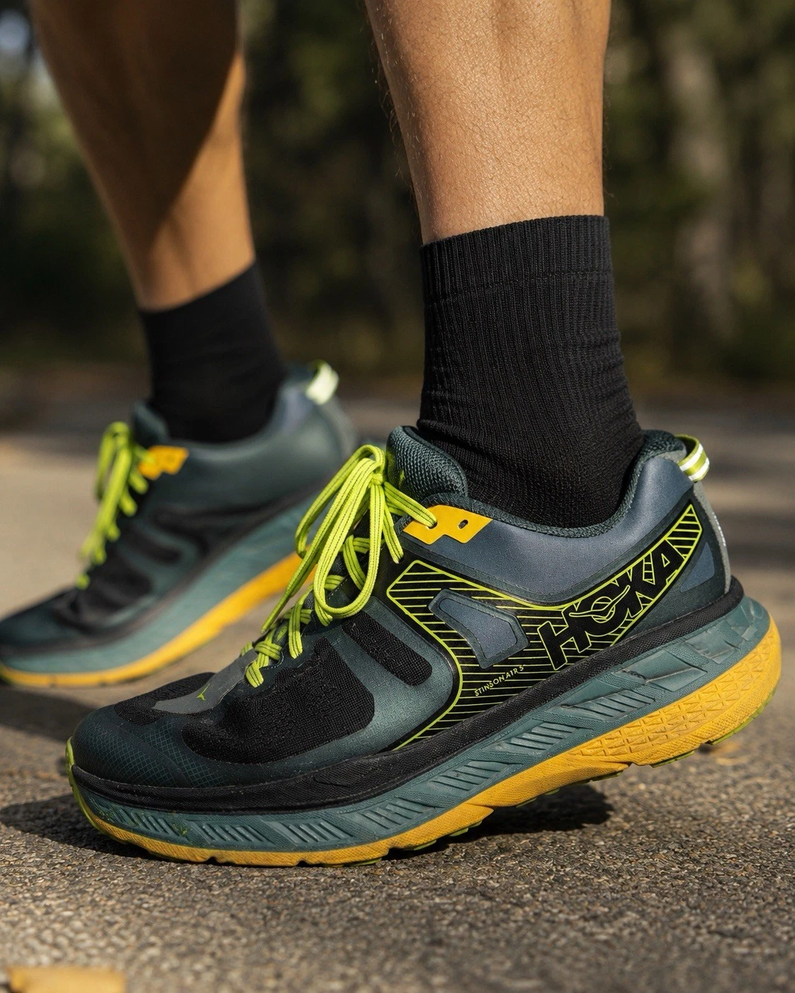 Hoka One One Stinson ATR 5 Mallard Green Gold Trail Running Shoe Mens 14 1099729