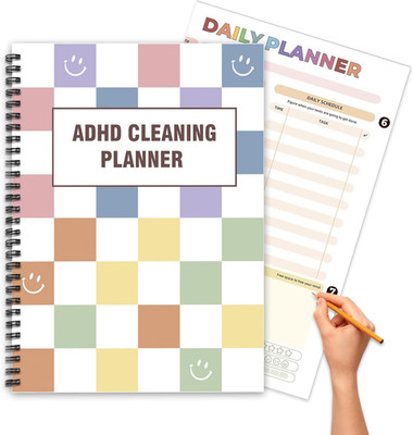ADHD Cleaning Planner A5 Customizable Daily Weekly Monthly Home Chore Checklist