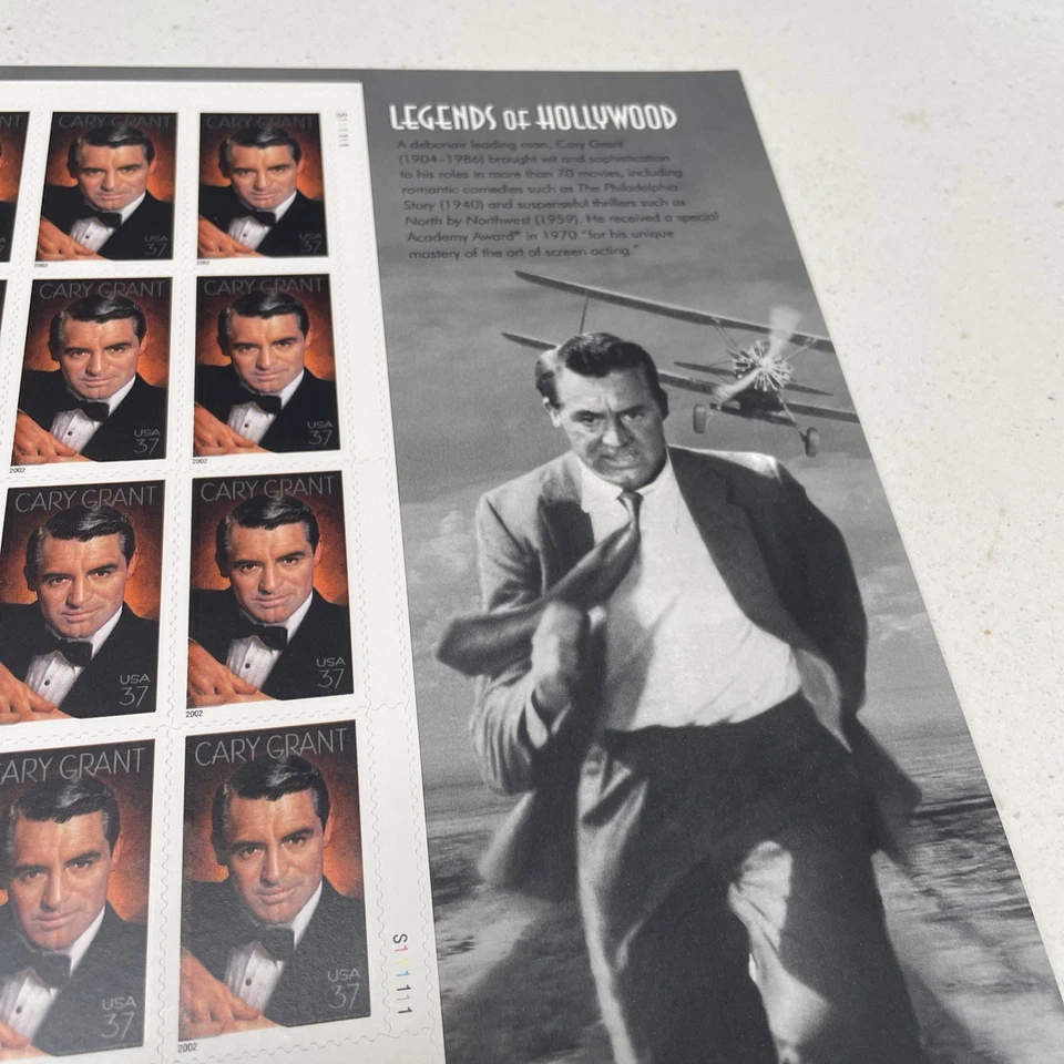 USA 2002 MNH Legends of Hollywood Cary Grant Stamp Sheet - Image 3 of 4