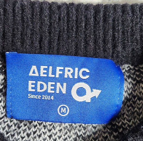 Aelfric Eden Damen Pullover Schwarz Strick Fuzzy Bone Design Größe M - Bild 2 von 22