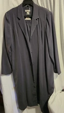 Joanna Design 2pic Gray Pants & Long Jacket Set Sz. XL
