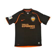 Nike Valencia Away Shirt David Villa 7 Black Short Sleeve Adult Size S